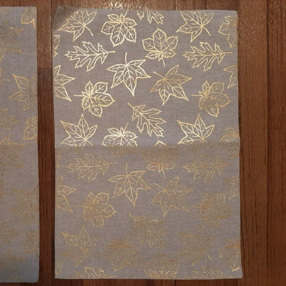 Set of 2 Tan Gold Maple Leaf Placemats Pier 1 Cotton India Fall